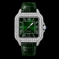 Moissanite Cartier Green Strap