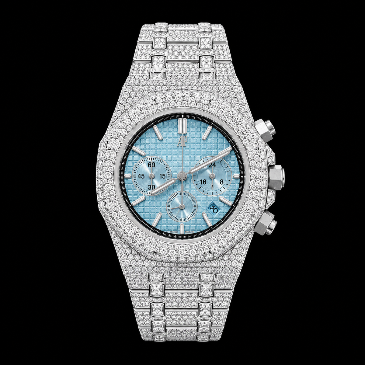 Moissanite Blue Dial Audemars Piguet