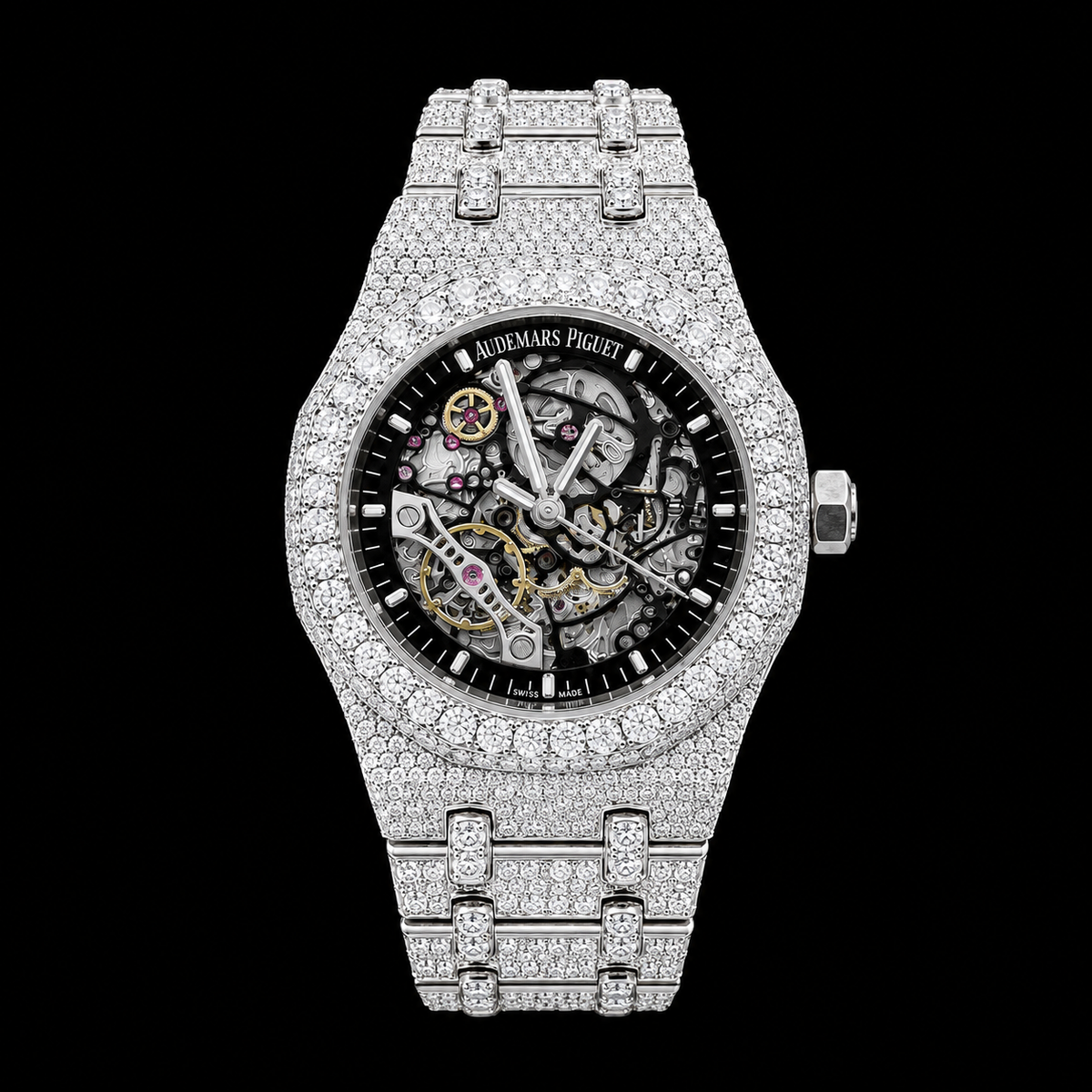 Moissanite Skeleton Audemars Piguet Watch